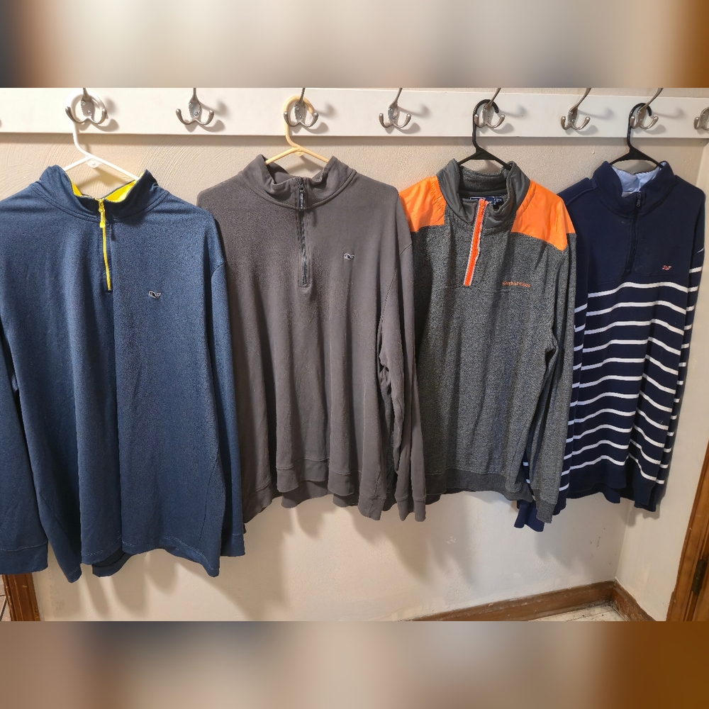 Bundle of 4 Vineyard Vines 2XL Quarter-Zips – Great Condition